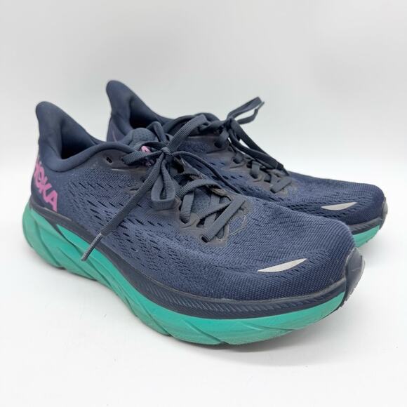 HOKA Clifton 8 Running Shoe In Outer Space Atlantis Size 7.5B Outdoor Athletic - Picture 2 of 13